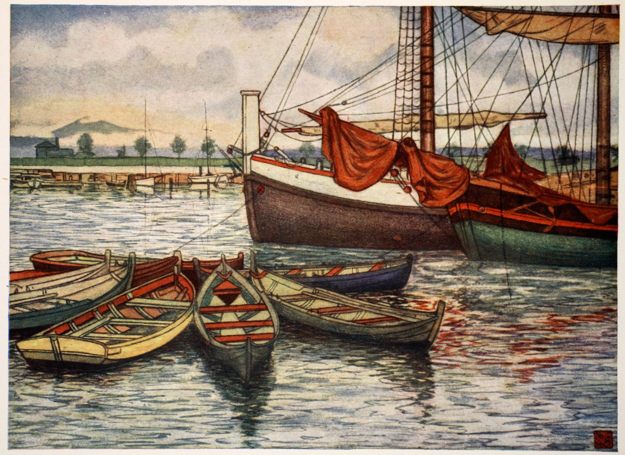 Trondheim: Régi csónakok, 1905 alkotó: Nico Jungman