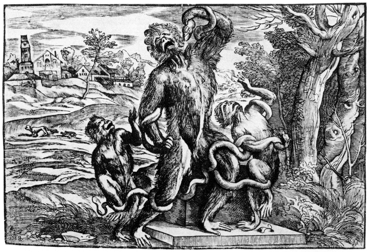 A Laocoon csoport karikatúrája, 1937 alkotó: Nicolò Boldrini