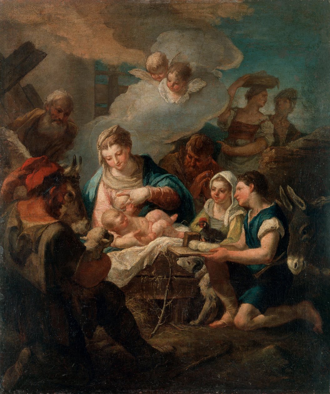 A Krisztus-gyermek imádása, XVIII alkotó: Nicola Grassi