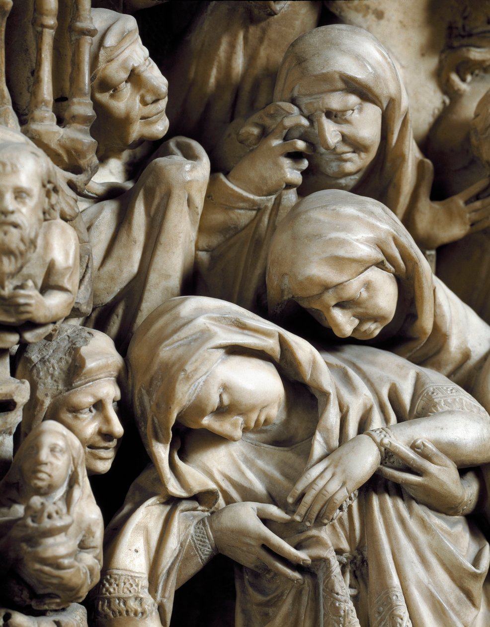 Gótikus művészet: "" A keresztre feszítés"" A márvány szószék domborműve, Nicola Pisano (1215/20-1278/84) (részlet a szószékről) 1266-1268 - Cathedrale Notre-Dame-de-l
