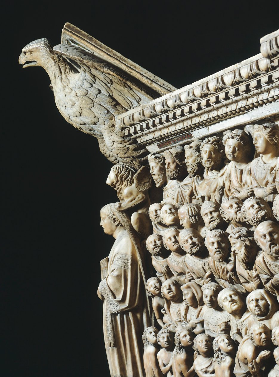 Pergamon vagy szószék, Nicola Pisano (aktív 1258-1278), Detail, Siena Cathedral, Toszkána, 1265-1269 alkotó: Nicola Pisano