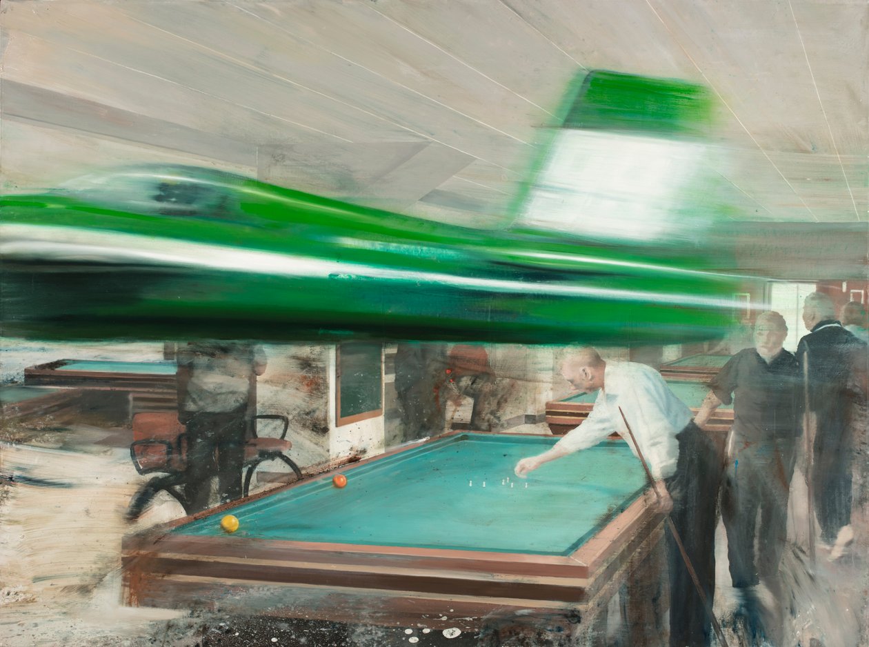 Biliárdszoba, 2016 (olaj, vászon) alkotó: Nicola Pucci