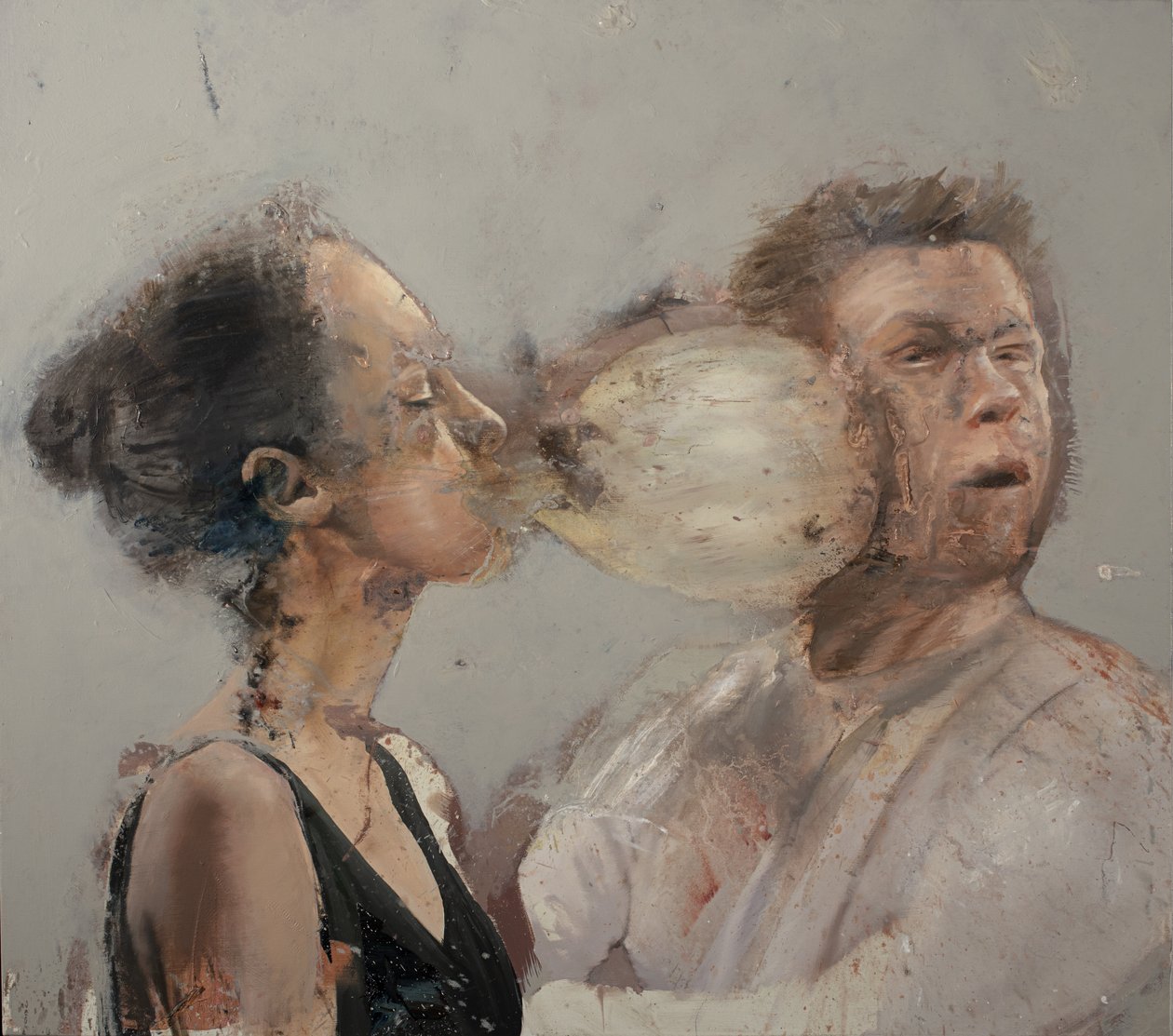 Bubble boxer girl II, 2022 (olaj, vászon) alkotó: Nicola Pucci