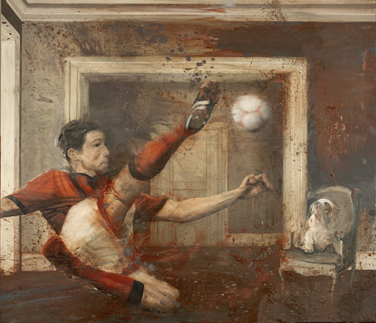 Fordított kutyával, 2015 (olaj, vászon) alkotó: Nicola Pucci