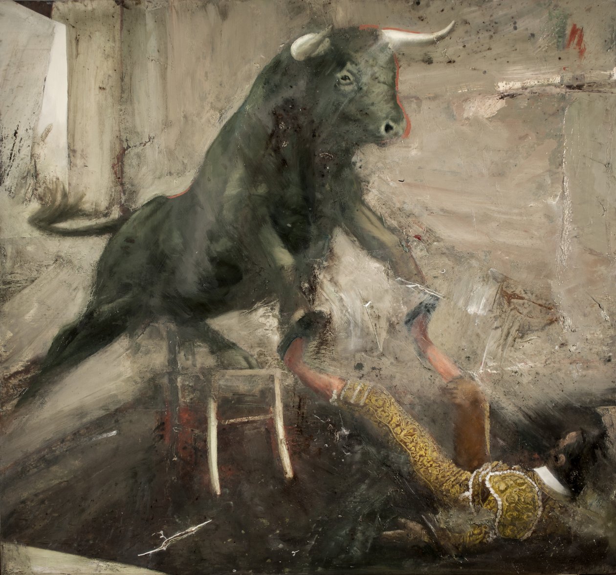 Toro szék és torero, 2017 (olaj, vászon) alkotó: Nicola Pucci