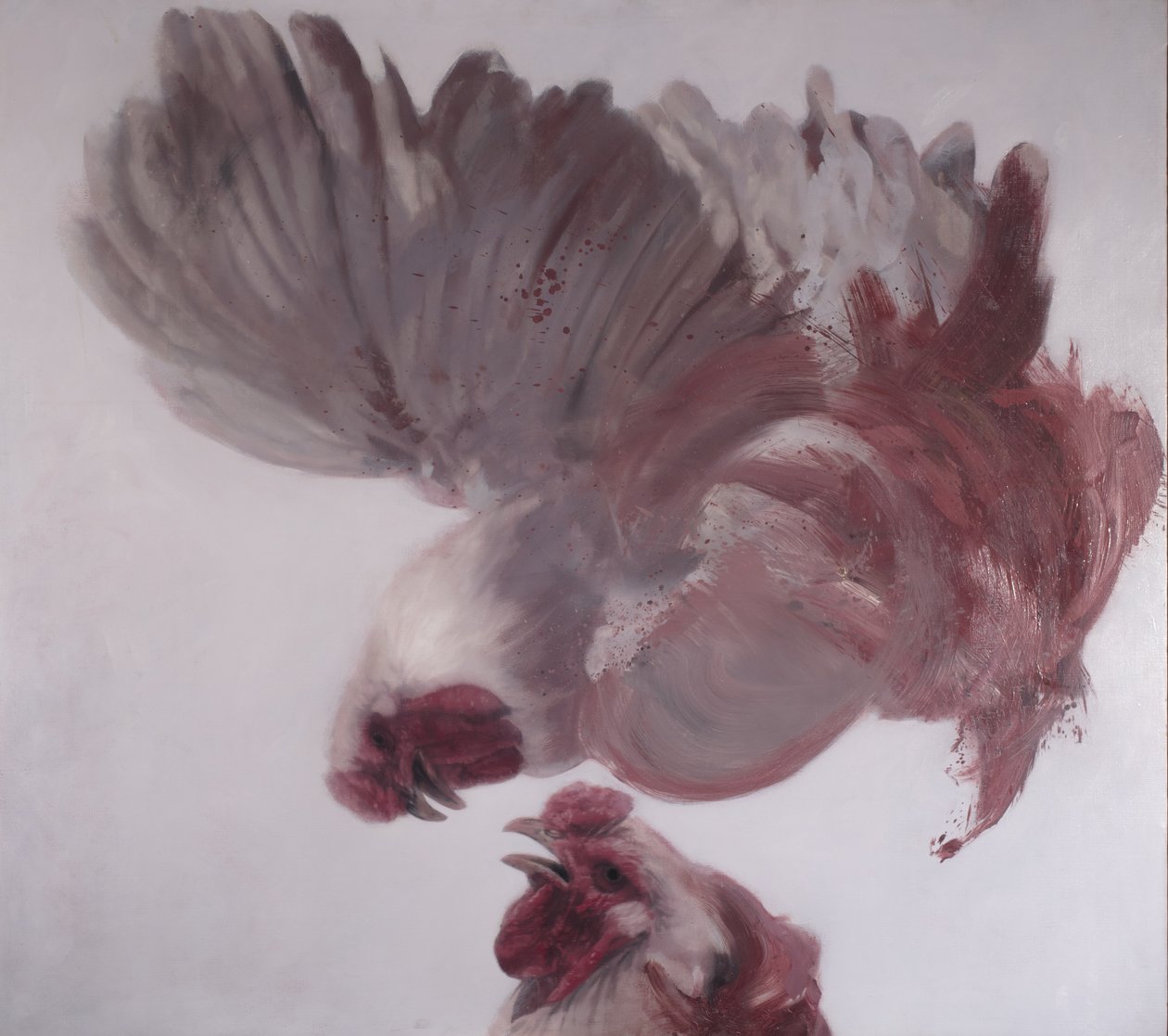 Függőleges kakasok II, 2003 (olaj, vászon) alkotó: Nicola Pucci