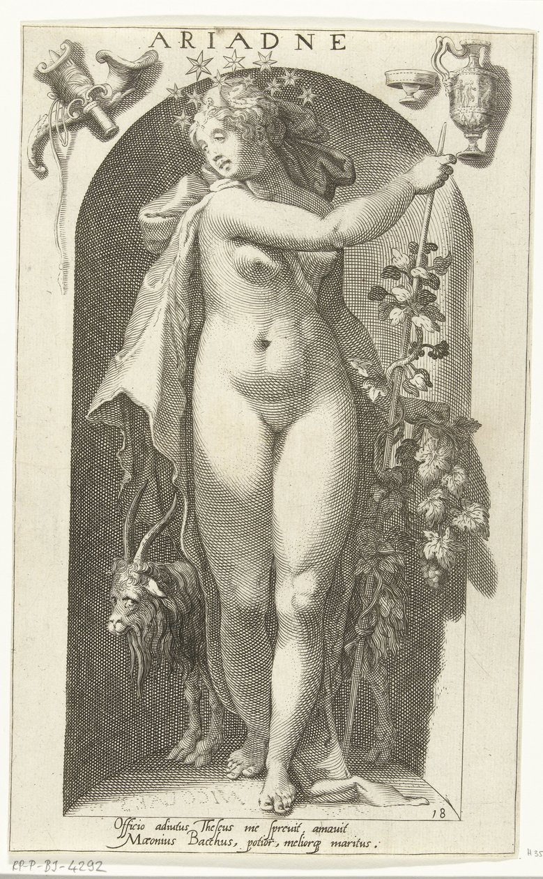 Ariadne (cím a tárgyon) Ősi istenek (sorozat címe) alkotó: Nicolaas Braeu