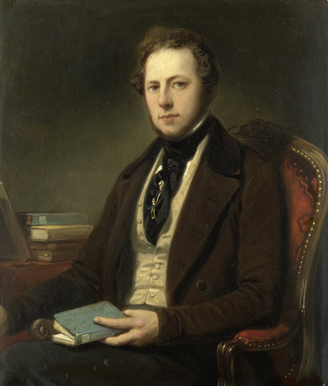 Egy férfi portréja, talán Petrus Augustus de Genestet (1829-1861) alkotó: Nicolaas Pieneman (attributed to)
