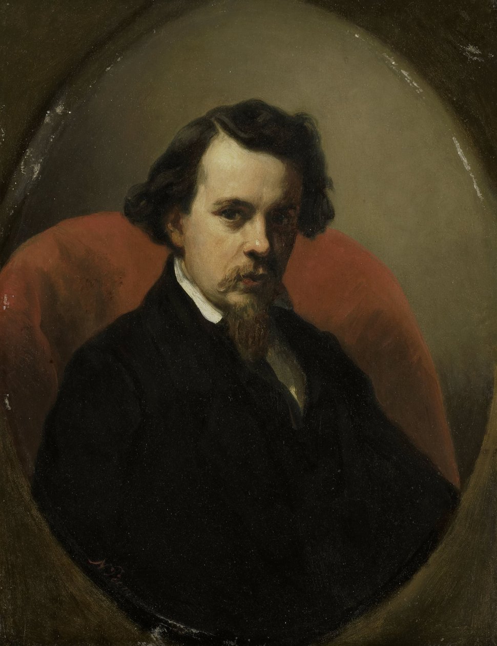 Charles Henri Joseph Leicker festő portréja alkotó: Nicolaas Pieneman (signed by artist)