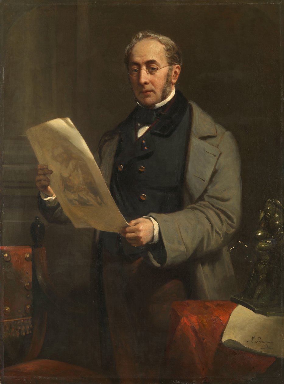 Jacob de Vos Jacobszoon (1803-1878) portréja. Amszterdam műgyűjtő és a De Vos Történelmi Galéria tulajdonosa alkotó: Nicolaas Pieneman