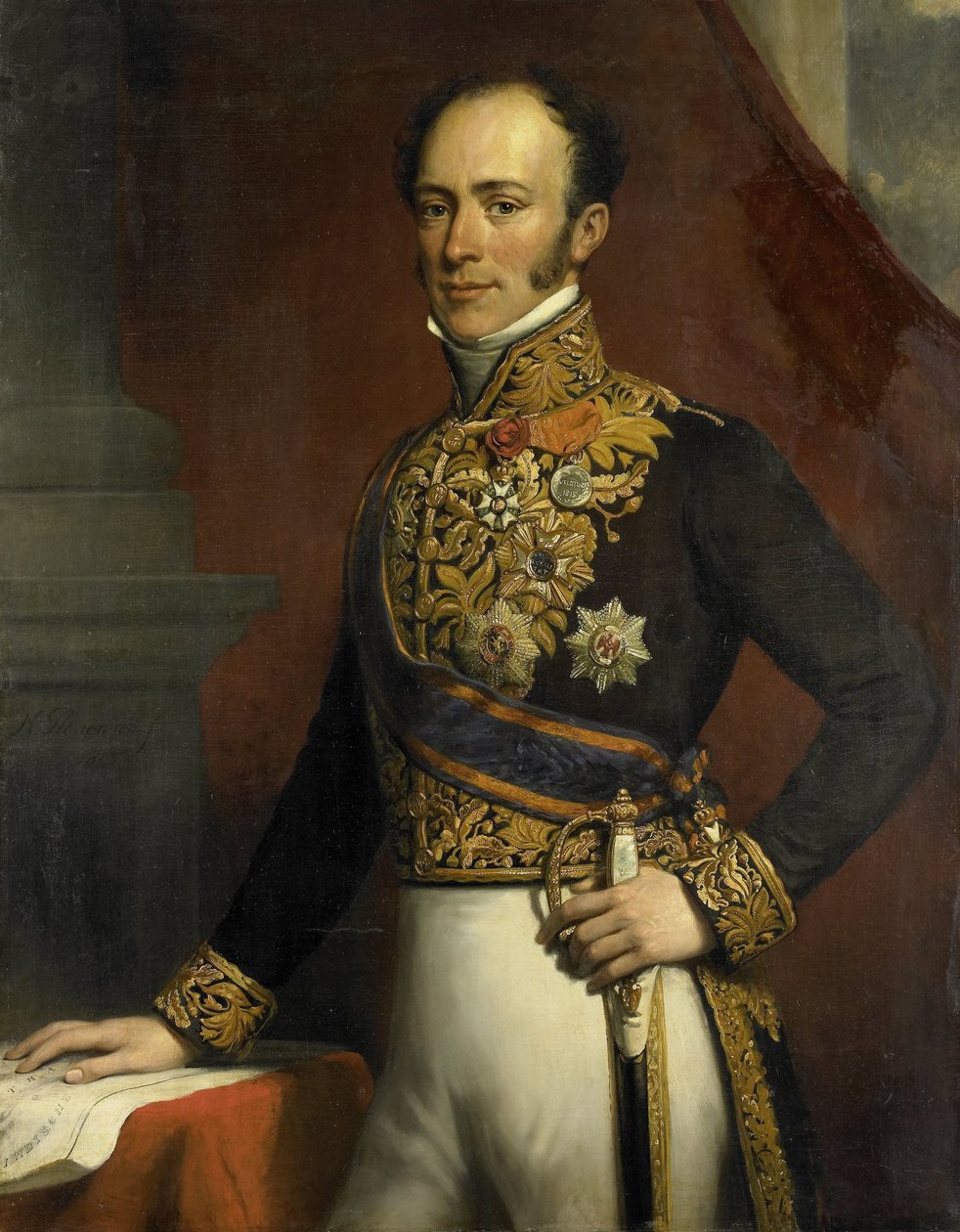 Jan Jacob Rochussen, Holland Kelet-India főkormányzójának portréja alkotó: Nicolaas Pieneman