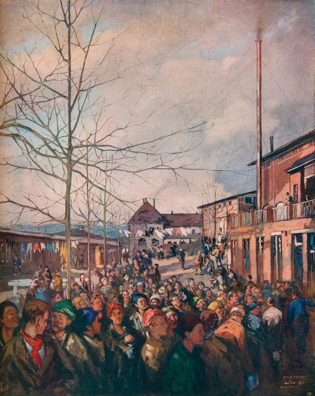 Ruhleben börtöntábor, karácsonyi vacsora, 1917 alkotó: Nicolaas Wilhelm Jungmann