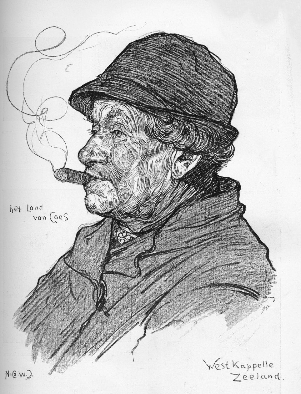 Vázlat: Nico Jungmann, 1900 alkotó: Nicolaas Wilhelm Jungmann