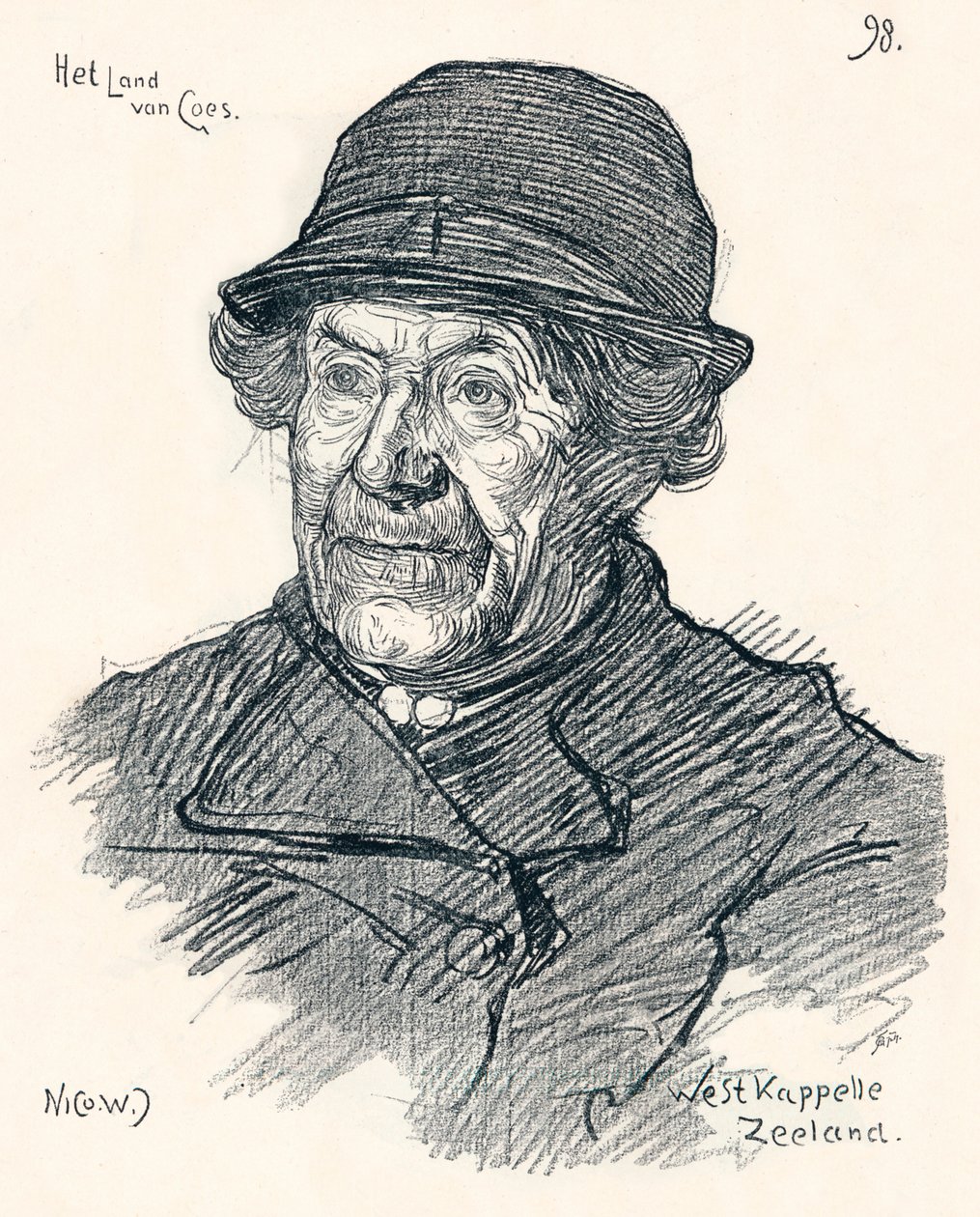 Vázlat: Nico Jungmann, 1900 alkotó: Nicolaas Wilhelm Jungmann