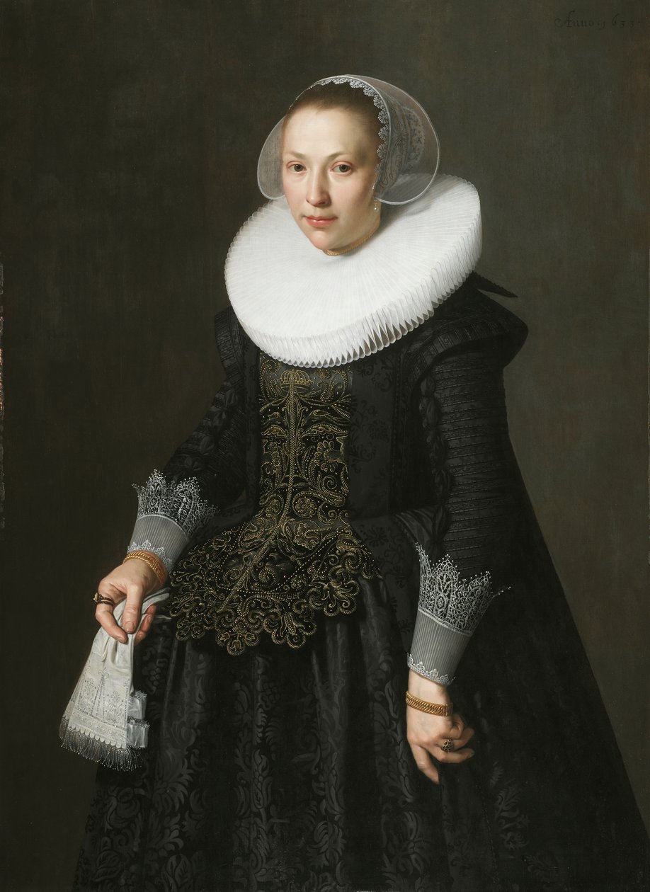 Hölgy portréja, 1630 körül (olaj, tölgyfa tábla) alkotó: Nicolaes 1590 1653 Eliasz