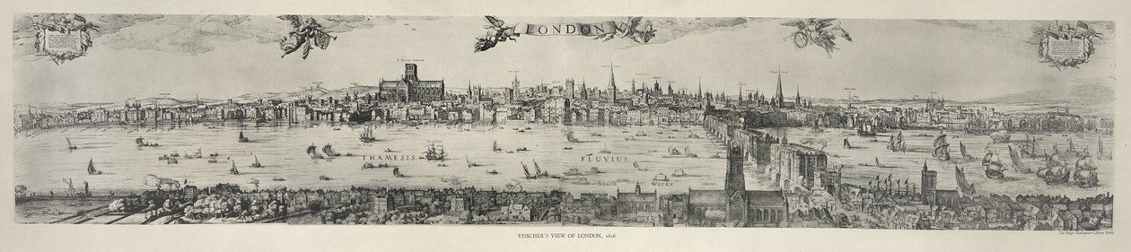 Londoni panoráma, 1616 alkotó: Nicolaes Jansz Visscher