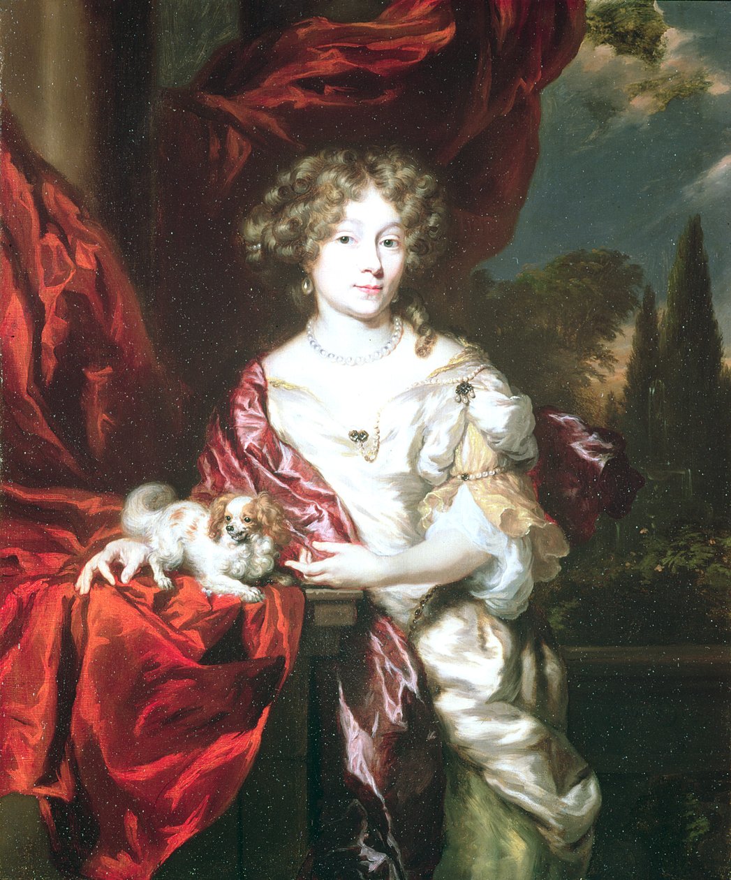Egy hölgy portréja, 1677 alkotó: Nicolaes Maes