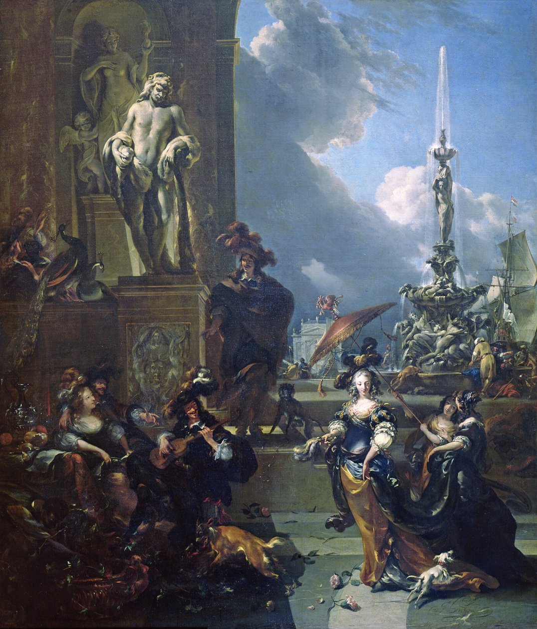 Koncert a nyilvános téren alkotó: Nicolaes Pietersz. Berchem