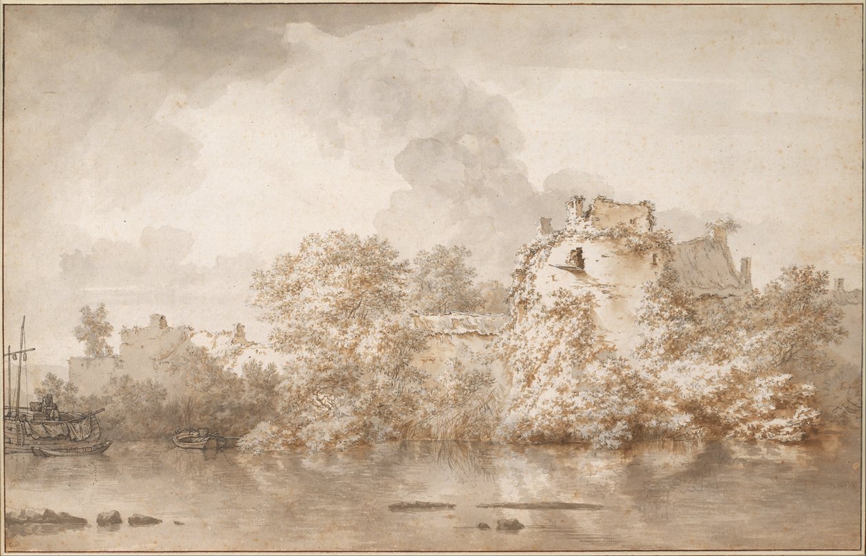Folyami táj Montfoort közelében, c. 1655 alkotó: Nicolaes Pietersz. Berchem