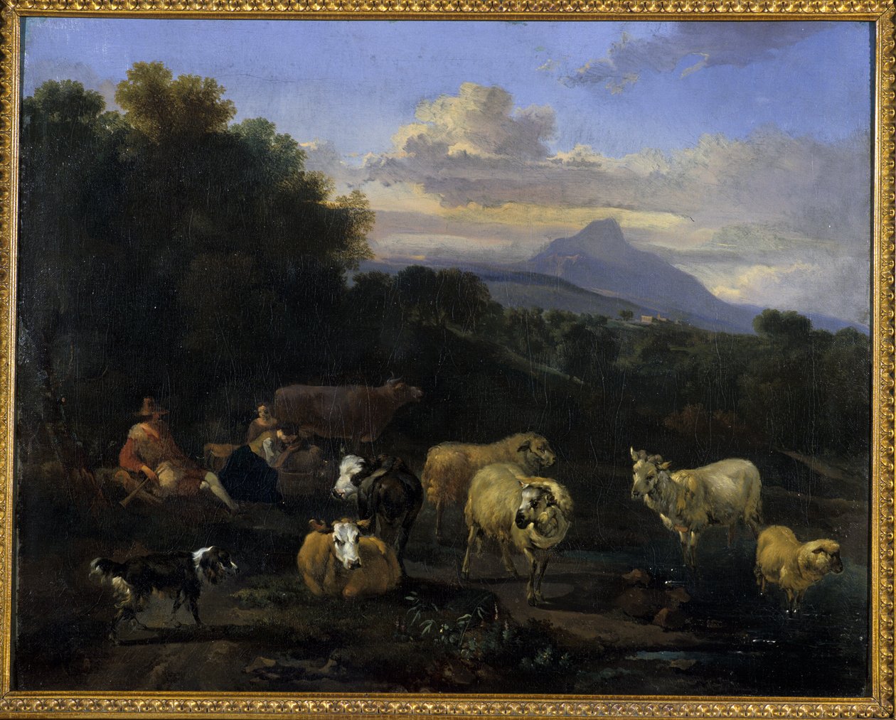 Nyári este Olaszországban, 1660 alkotó: Nicolaes Pietersz. Berchem