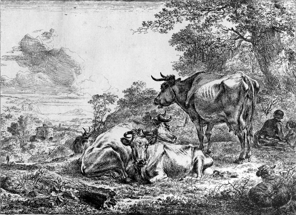 Három tehén alkotó: Nicolaes Pietersz. Berchem