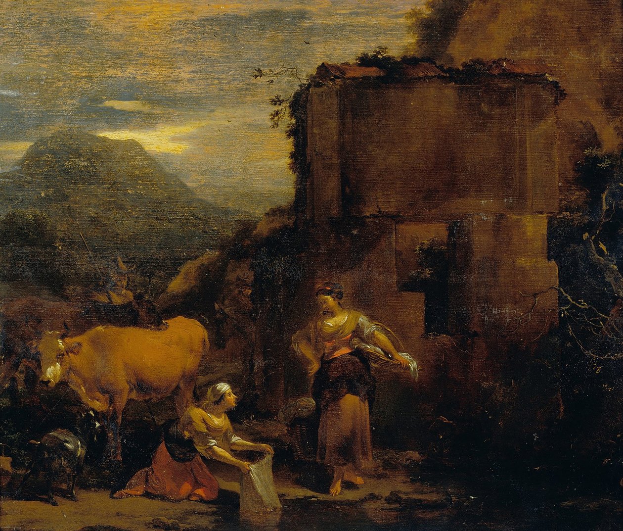 Mosónők alkotó: Nicolaes Pietersz. Berchem