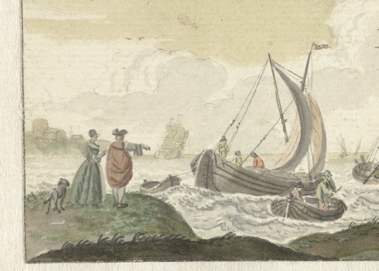 Hajók egy szeles folyón alkotó: Nicolaes Aartman