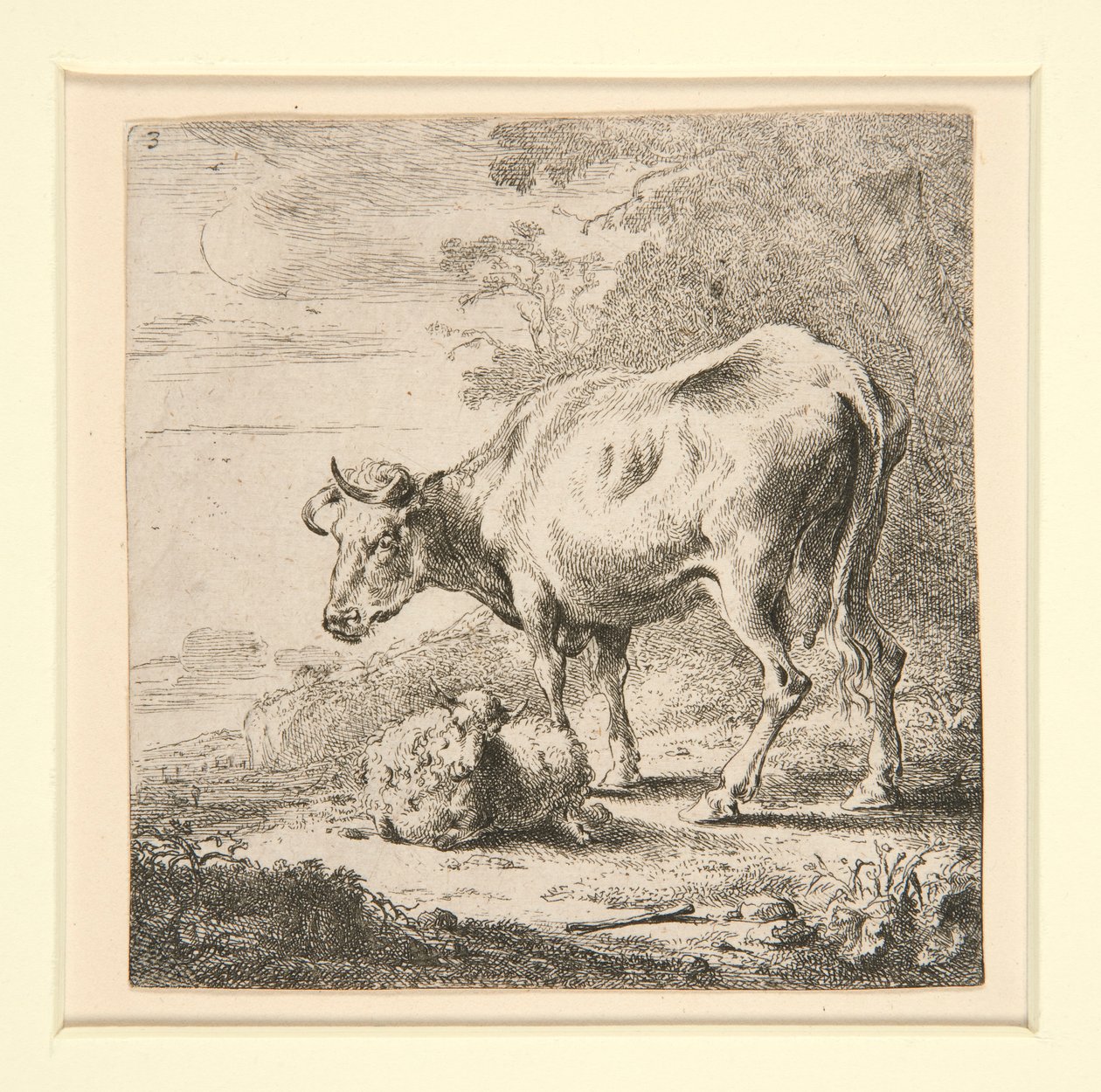 A tehenek készlete, a tejeslányral alkotó: Nicolaes Berchem