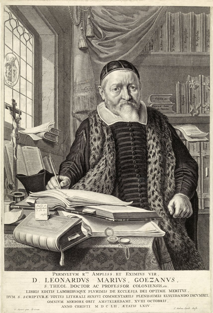 D. Leonardus Marius Goezanus, pub. 1654 (metszet) alkotó: Nicolaes Cornelisz (c.1592 1655) Moeyaert