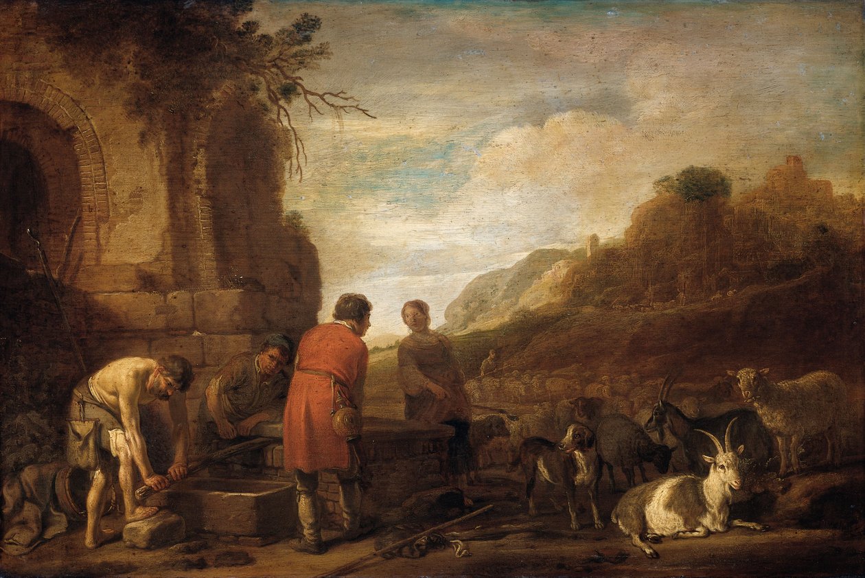 Jákob és Ráchel találkozása alkotó: Nicolaes Cornelisz (c.1592-1655) Moeyaert