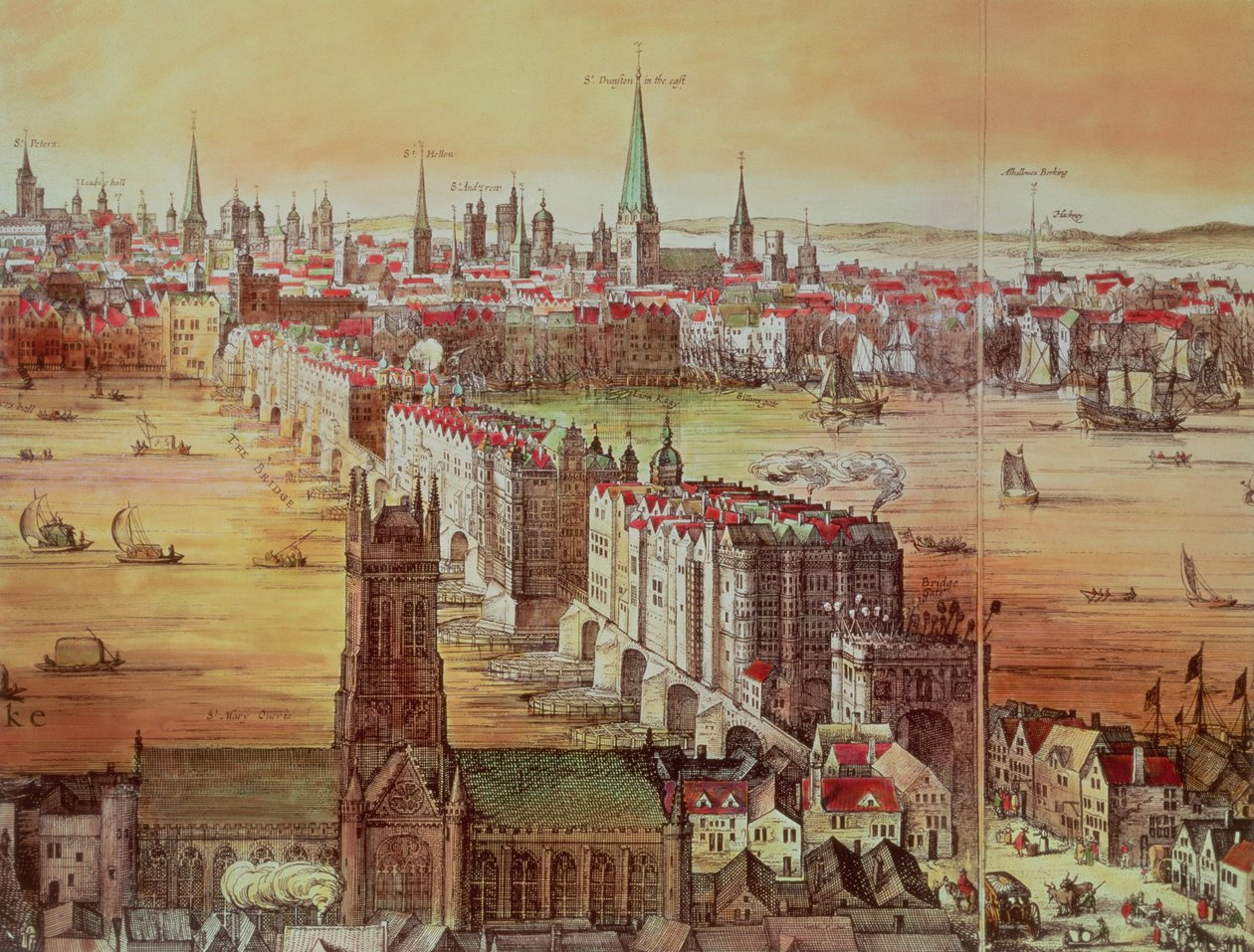 Old London Bridge, részlet a „Vischer