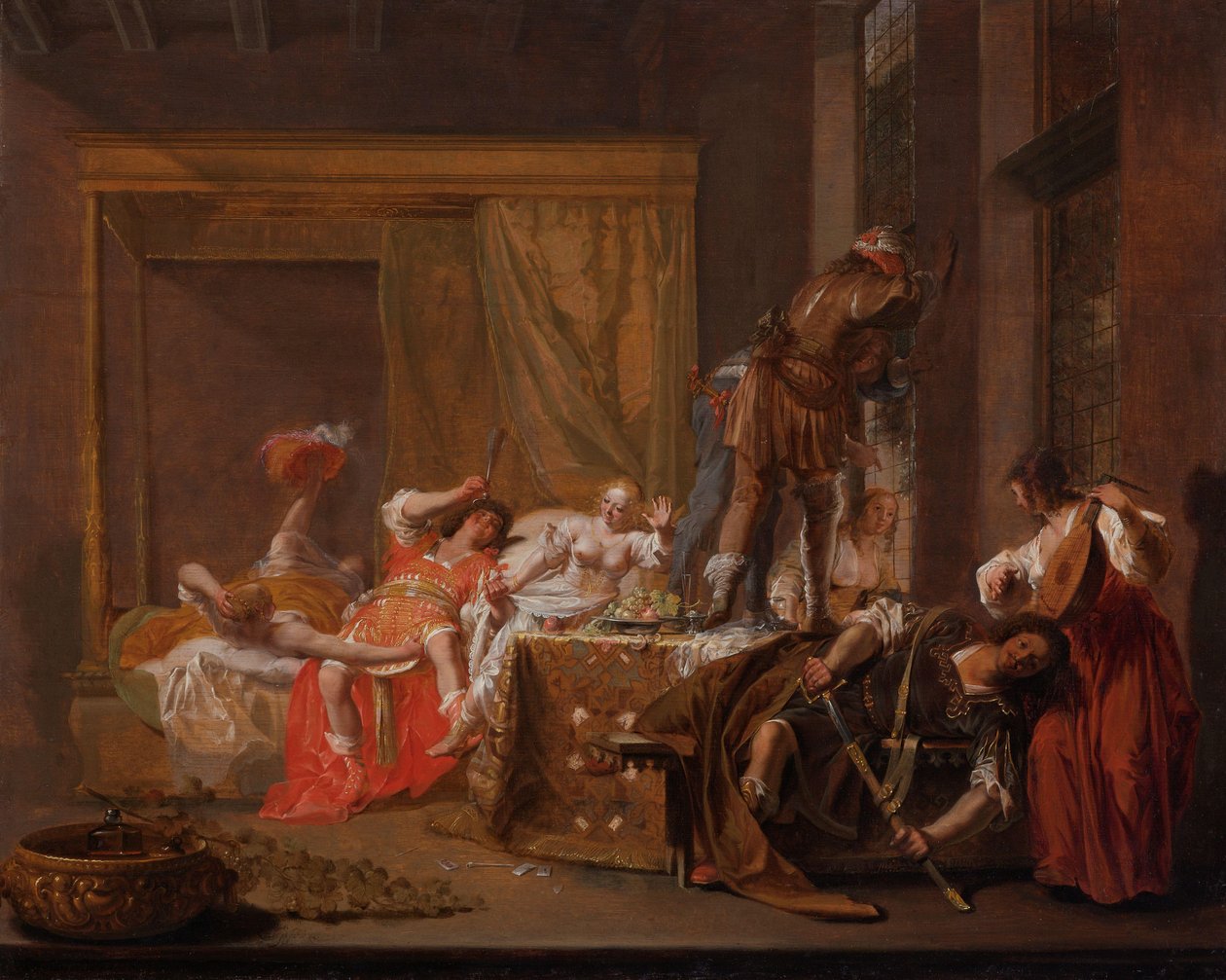 Jelenet Messalina és Gaius Sillius esküvőjéből Messalina és Silius Claudius visszatérése előtt? alkotó: Nicolaes Knüpfer