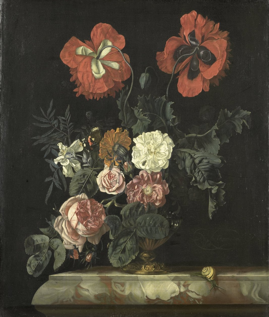 Csendélet virágokkal alkotó: Nicolaes Lachtropius