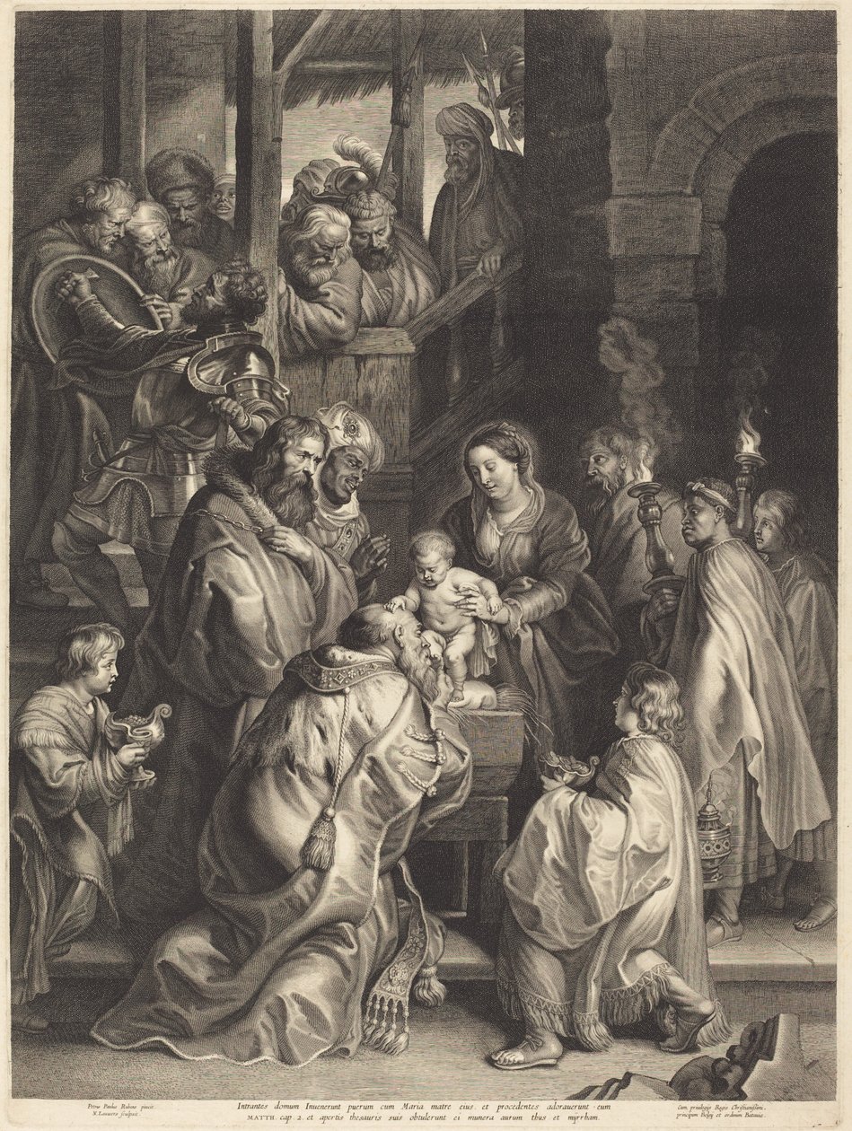 A fáklyás mágusok imádása alkotó: Nicolaes Lauwers, after Sir Peter Paul Rubens
