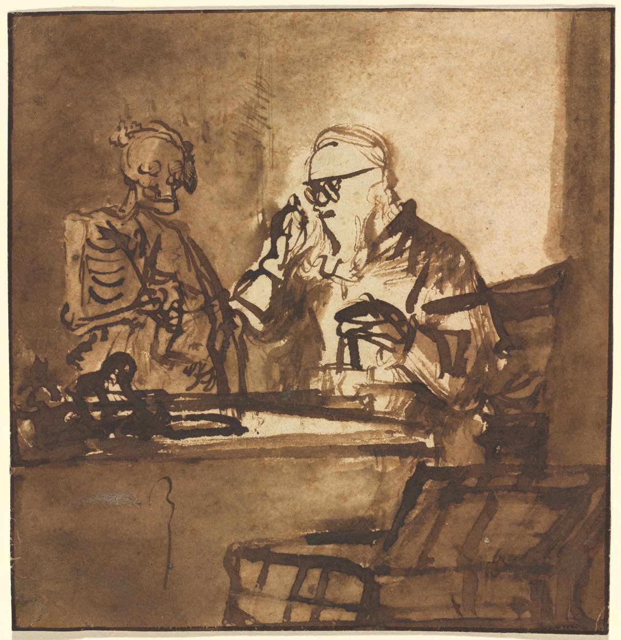 Halál és a fösvény alkotó: Nicolaes Maes