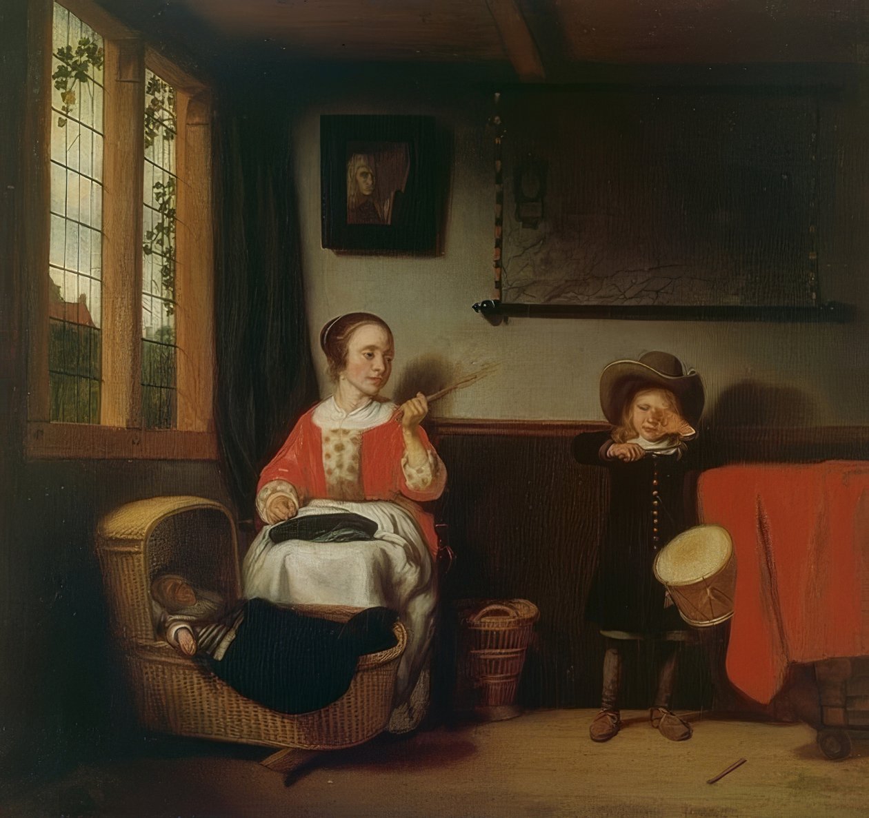 A szemtelen dobos alkotó: Nicolaes Maes