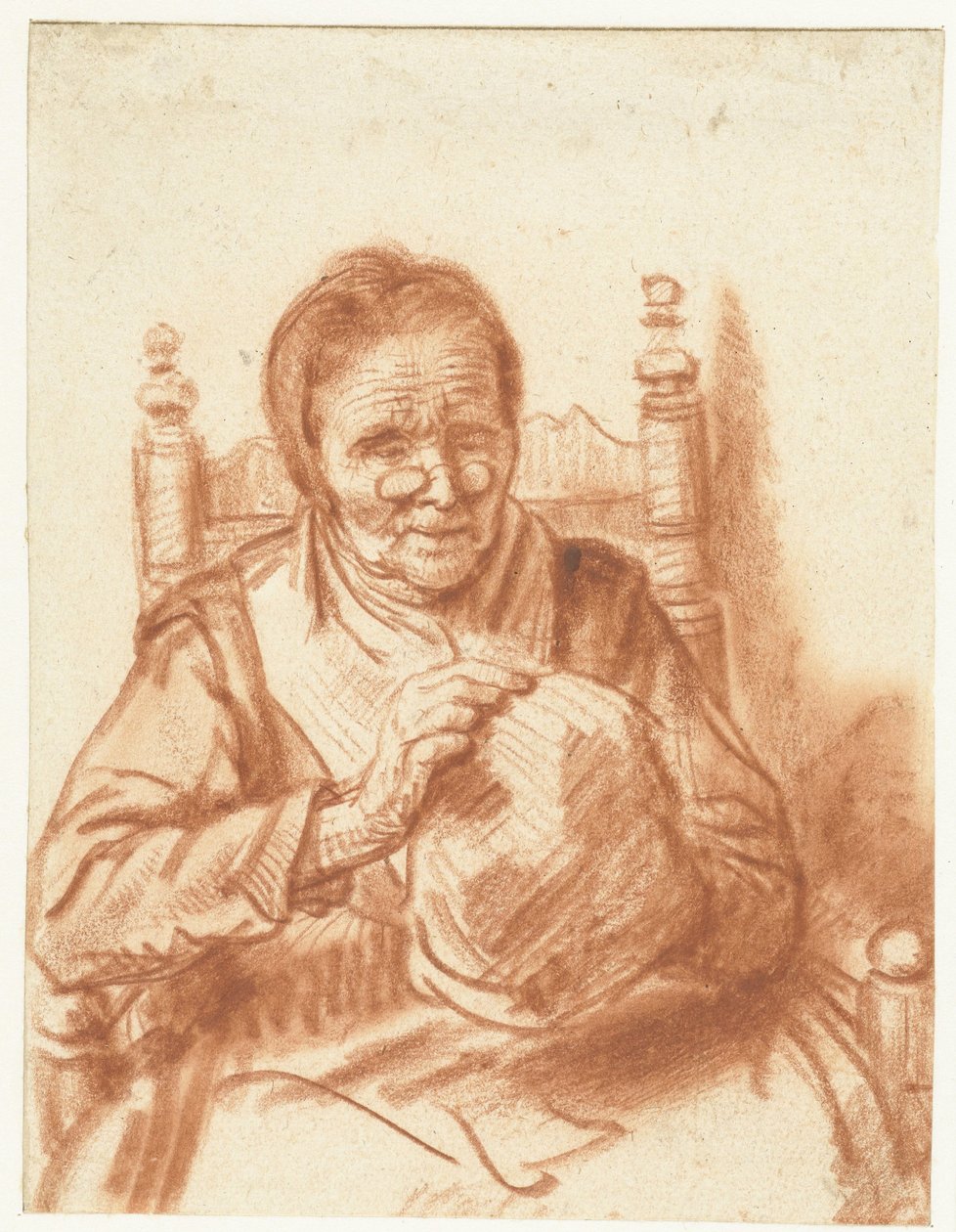 Idős nő főkötőben alkotó: Nicolaes Maes