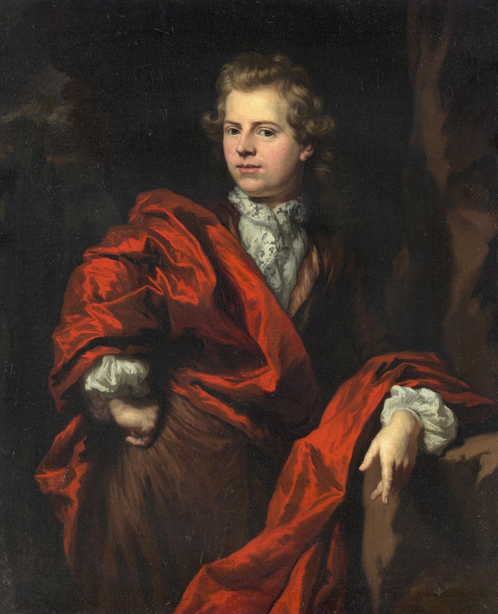 Egy fiatal férfi portréja alkotó: Nicolaes Maes