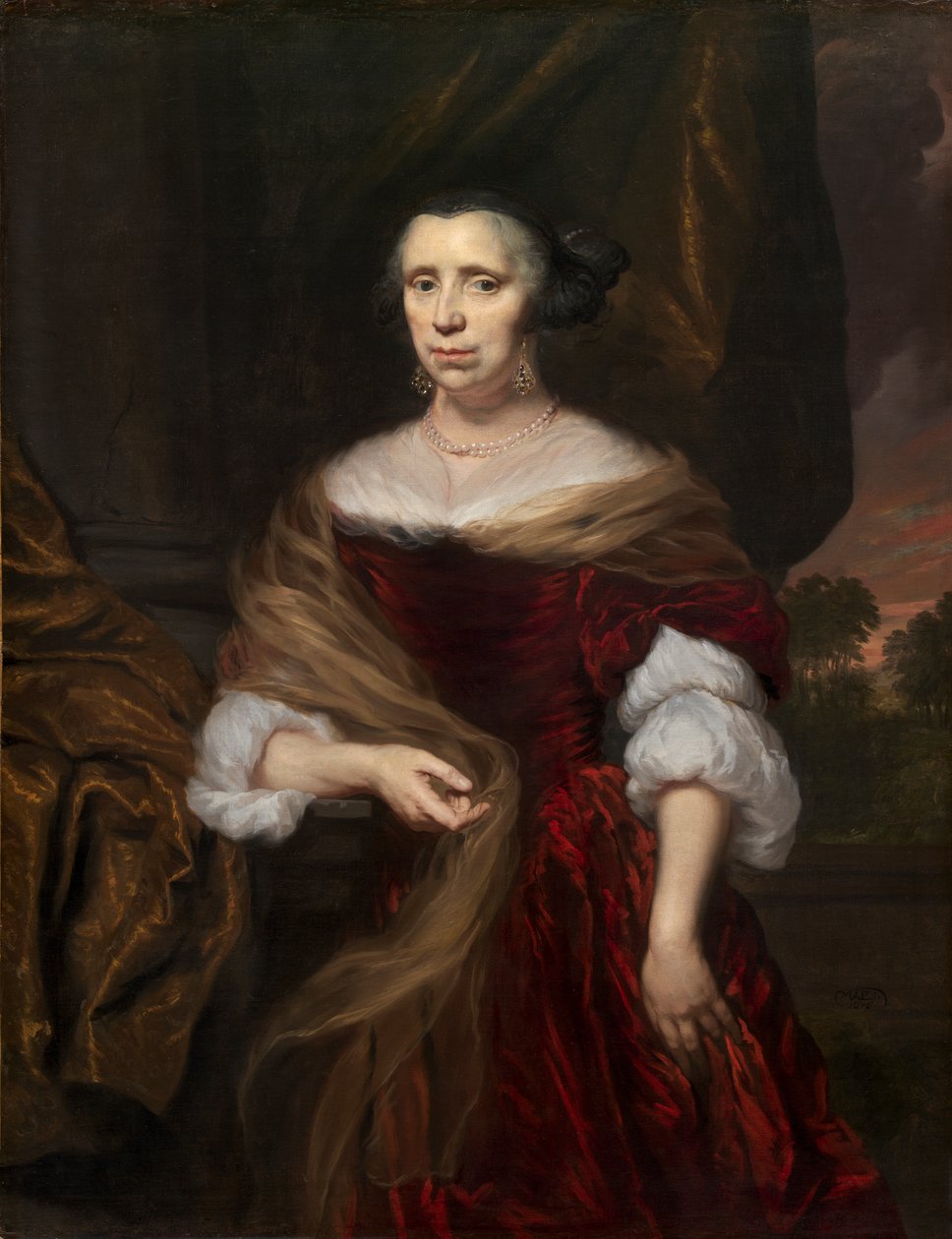 Egy hölgy portréja alkotó: Nicolaes Maes
