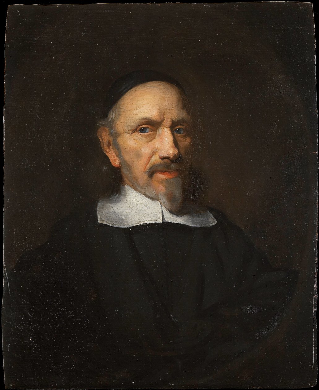 Feketébe öltözött férfi portréja alkotó: Nicolaes Maes