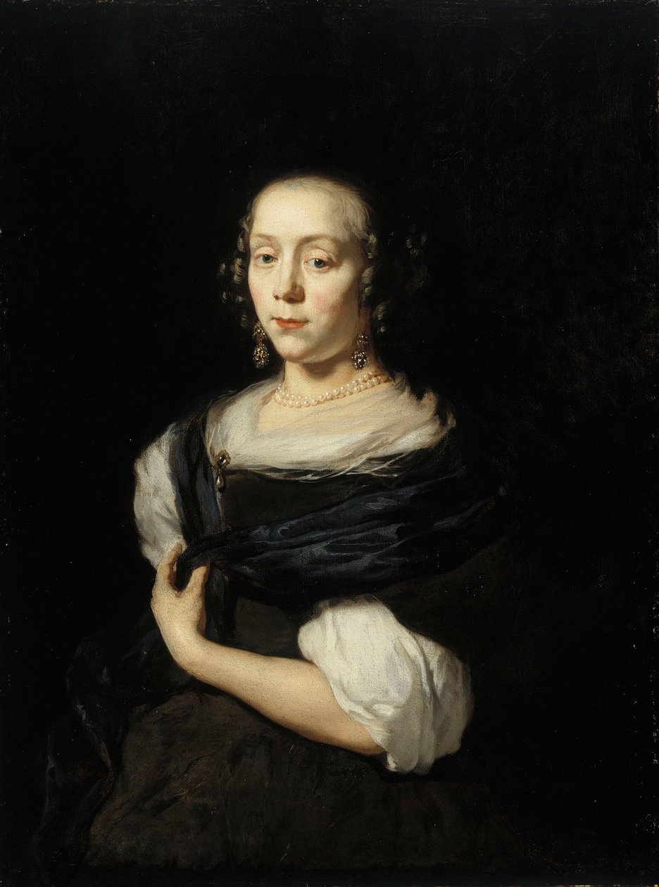 Egy fiatal hölgy portréja alkotó: Nicolaes Maes