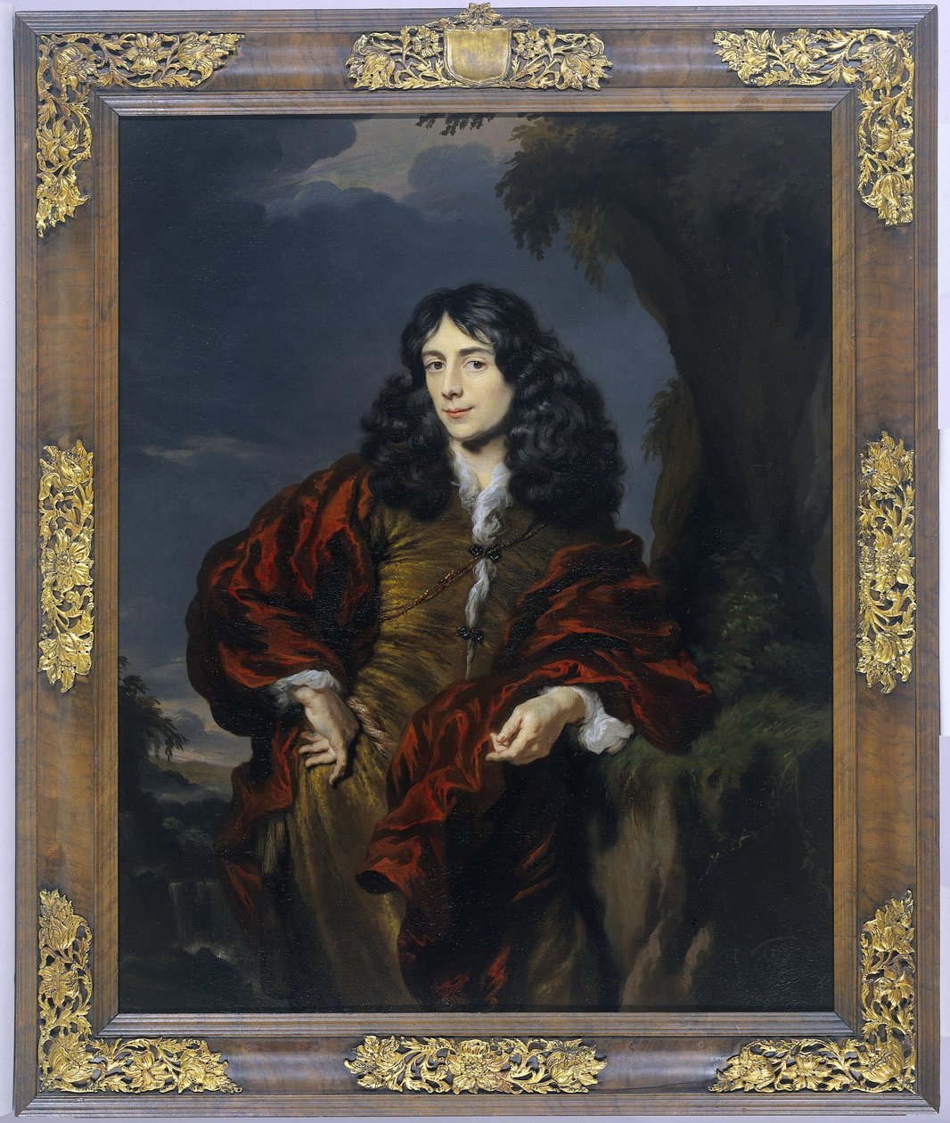 Egy fiatal férfi portréja, valószínűleg Simon van Alphen (1650-1730) alkotó: Nicolaes Maes