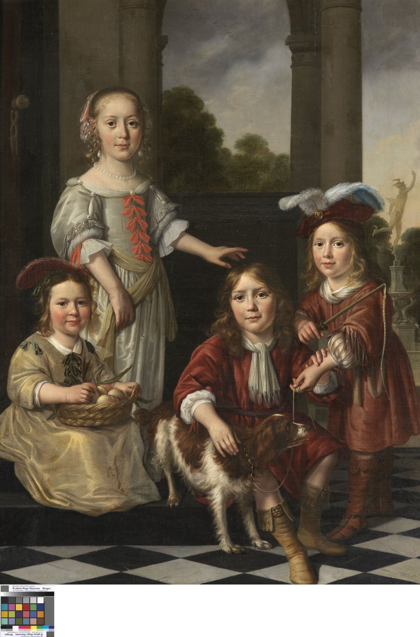 Négy gyermek portréja alkotó: Nicolaes Maes