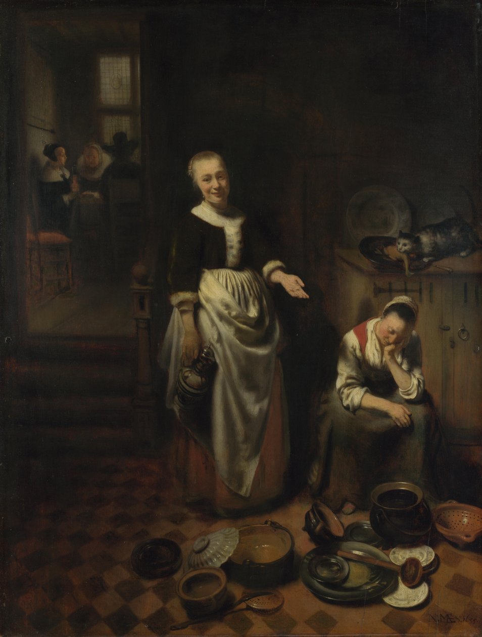 A tétlen szolga alkotó: Nicolaes Maes