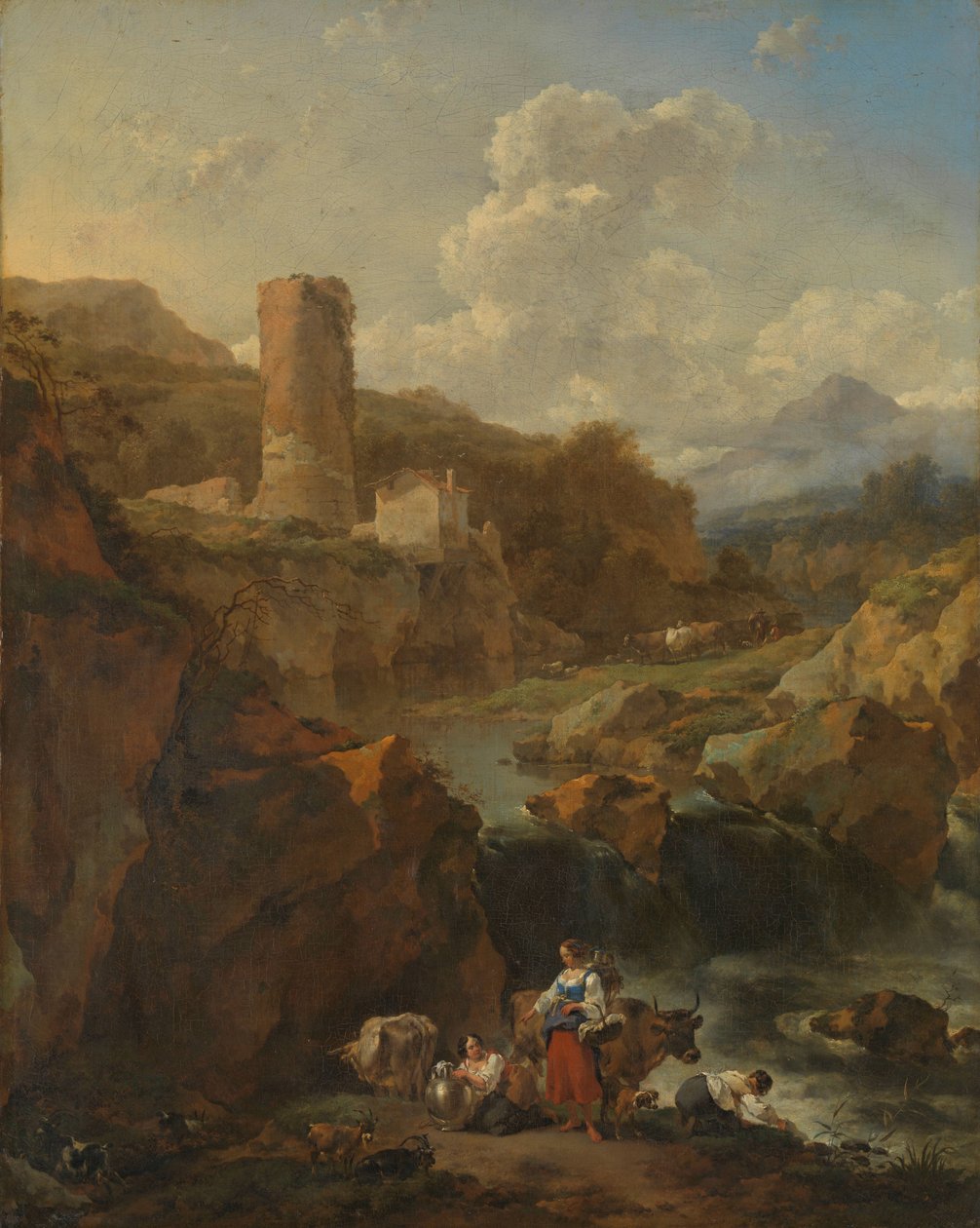 Olasz táj alkotó: Nicolaes Pietersz Berchem