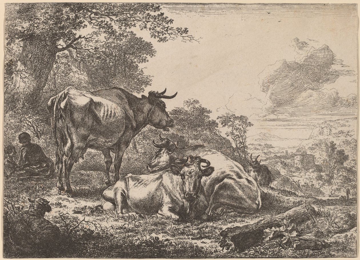Pihenő tehenek alkotó: Nicolaes Pietersz Berchem
