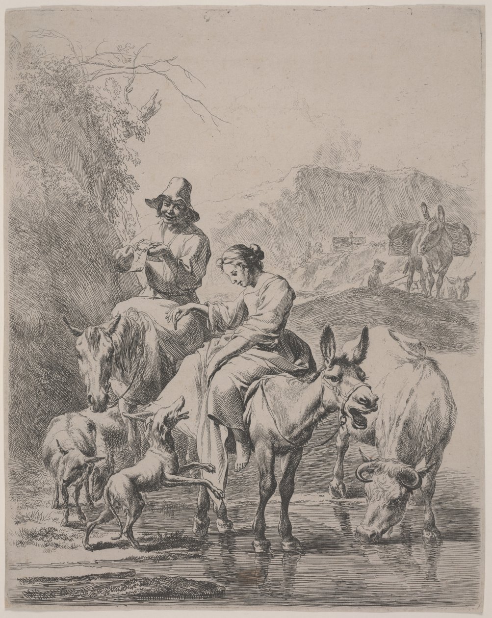 Folyó átkelés alkotó: Nicolaes Pietersz. Berchem