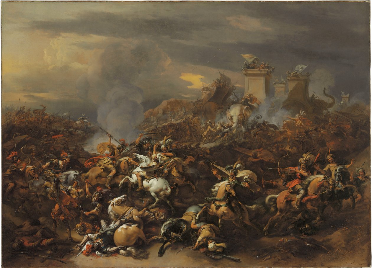 Sándor és Porus csata alkotó: Nicolaes Pietersz. Berchem