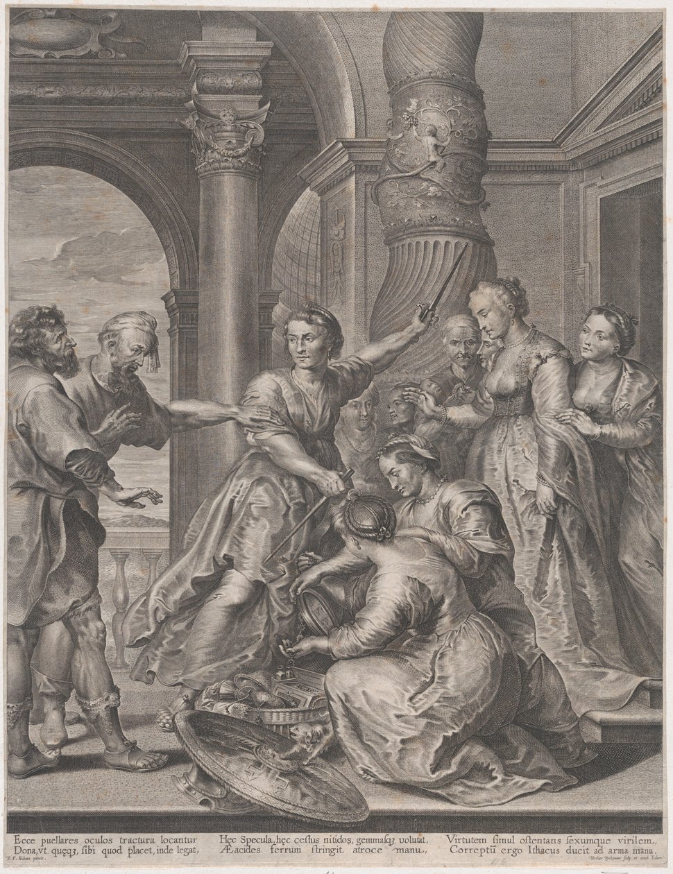 Akhilleusz és Lycomedes lányai, kb. 1620-26., kb. 1620-26. alkotó: Nicolaes Ryckmans