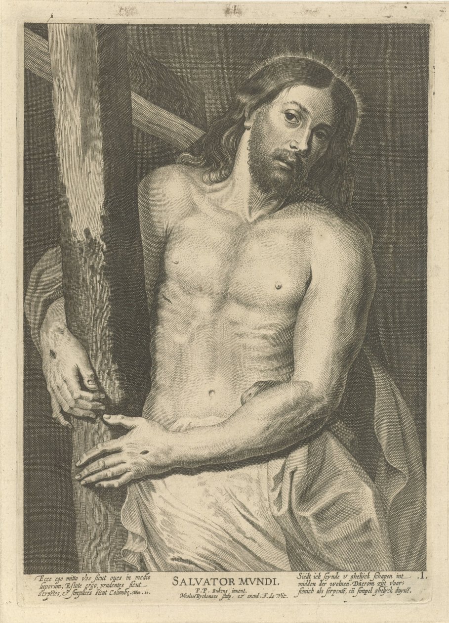 Krisztus a kereszttel Krisztus és tizenhárom apostol (sorozat címe) alkotó: Nicolaes Ryckmans